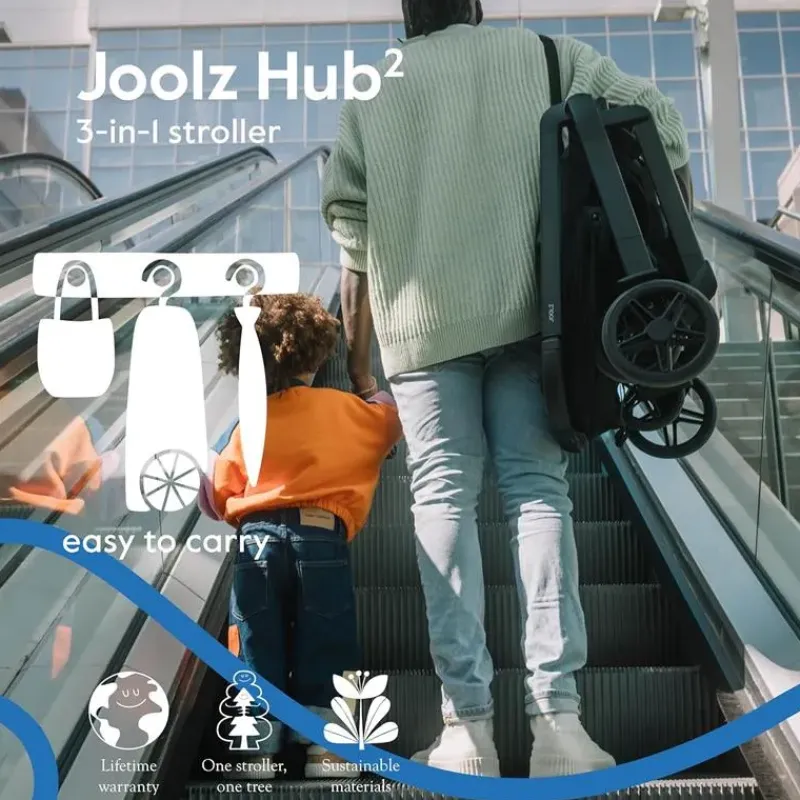 Joolz Lightweight Strollers|Single Strollers*- Hub² Compact Stroller Lightweight, Forest Green