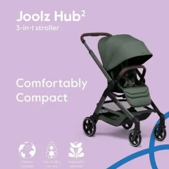 Joolz Lightweight Strollers|Single Strollers*- Hub² Compact Stroller Lightweight, Forest Green