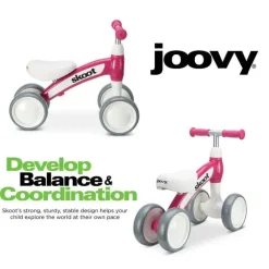 Joovy Bikes & Trikes*- Skoot Balance Bike for Children 10m and Up to 45lbs, Pinkcrush