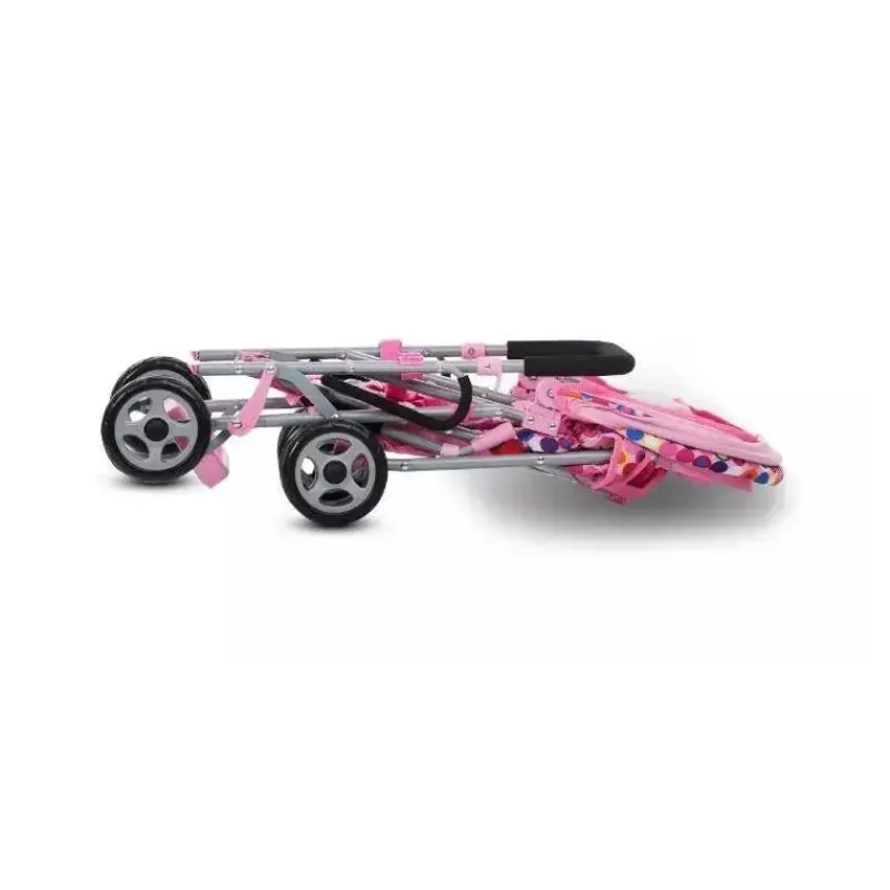 Joovy Dolls Accessories|Dolls*Toy Doll Caboose Tandem Stroller, Pink Dot