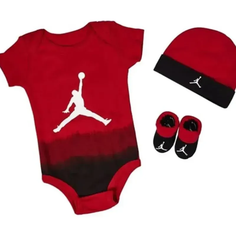Jordan Baby Athletic*- Baby Boy 3Pk Onesie & Bootie & Hat Set, Gym Red