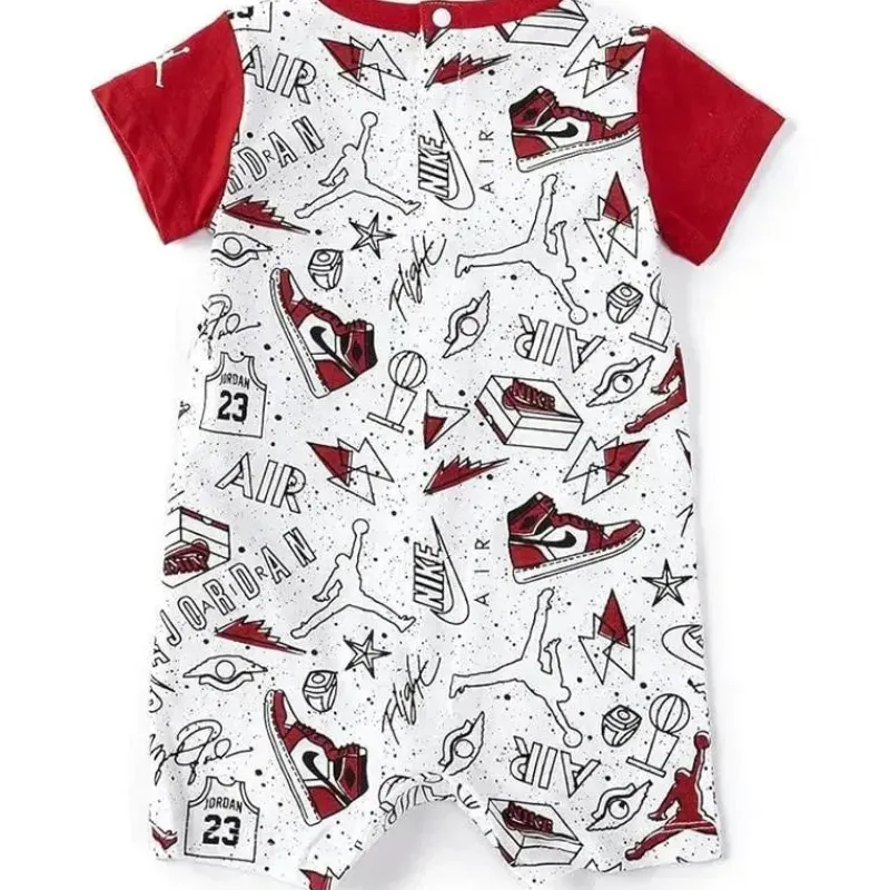 Jordan Baby Athletic*Baby - Fun Flight Romper, White And Red