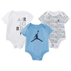 Haddad Baby Athletic*Jordan Baby - 3Pk Baby Boy Bodysuits, University Blue