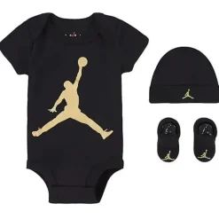Jordan Baby Athletic*Baby - 3Pk Basic Set Black & Gold