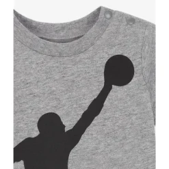 Jordan Baby Athletic*Baby Boy Jumpmen Romper, Carbon Heather Grey