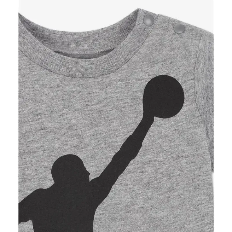 Jordan Baby Athletic*Baby Boy Jumpmen Romper, Carbon Heather Grey