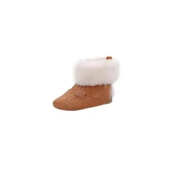Josmo Baby Shoes*- Baby Crib Shoes Girl Boots With Kitty Face, Tan