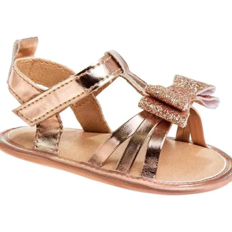 Josmo Baby Shoes*- Laura Ashley Baby Crib Shoes Girl Sandals, Rose Gold