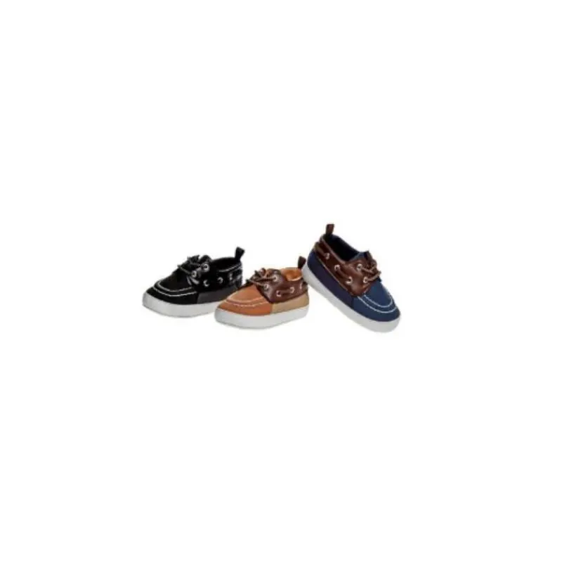 Josmo Baby Hats*- Laura Ashley Lanyard Boat Boy Sneaker, Brown
