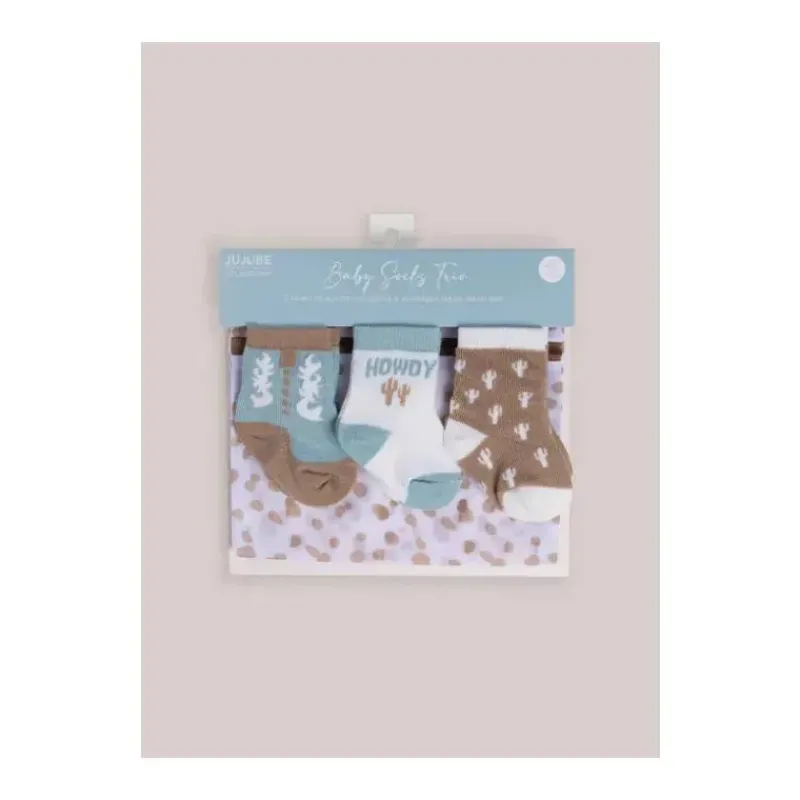 Ju-Ju-Be Baby Gloves & Socks*Jujube - Baby Socks Trio, Howdy Partner Blue