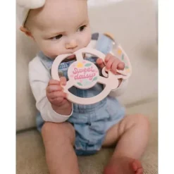 Ju-Ju-Be Rattles & Teethers|Toys For 0-12 Months*Jujube - Silicone Teether Ring With Detachable Clip, Sweet Daisy