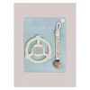 Ju-Ju-Be Rattles & Teethers|Toys For 0-12 Months*Jujube - Silicone Teether Ring With Detachable Clip, Howdy Partner Blue
