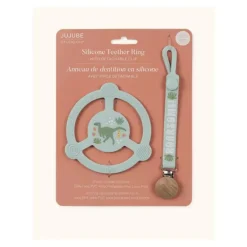 Ju-Ju-Be Rattles & Teethers|Toys For 0-12 Months*Jujube - Silicone Teether Ring With Detachable Clip, Roarsome