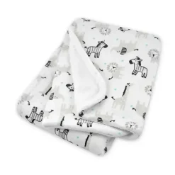 Just Born Blankets & Quilts*- Animal Print Plush Blanket