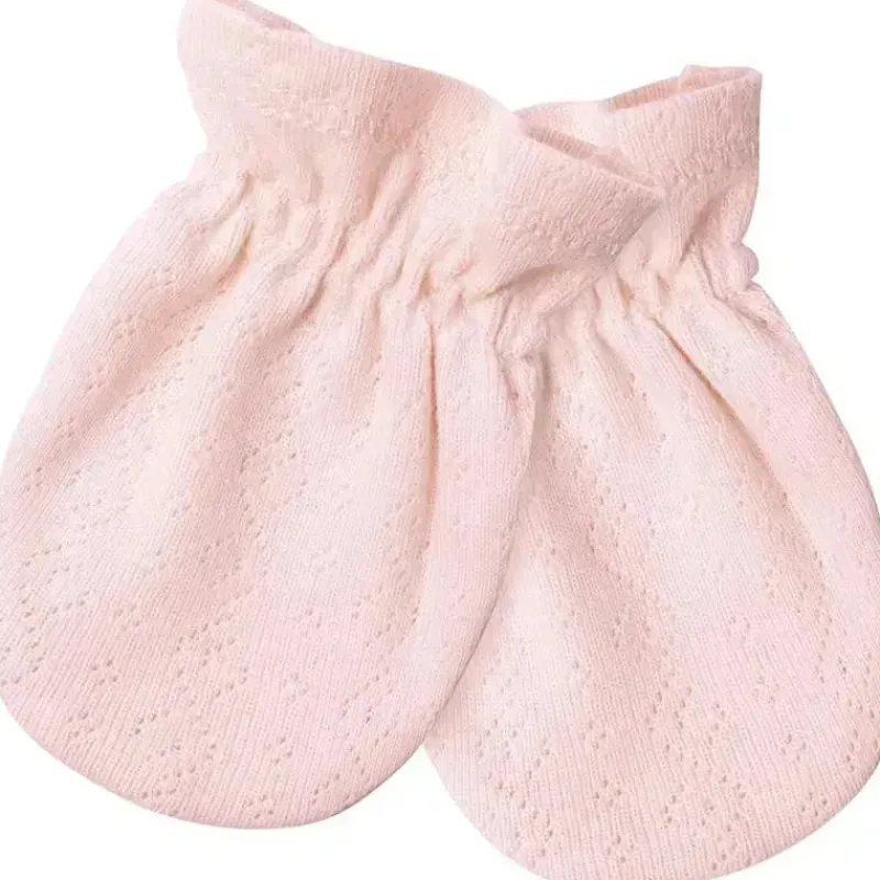 Just Born Baby Hats*- Baby-girls 4-piece Caps & Mittens SetMittens, Dusty Pink and Floral, 0-6M