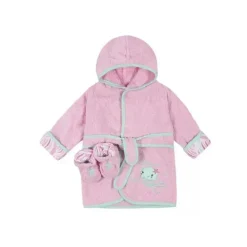 Just Born Baby Robes*- Bath Robe Set, Dusty Pink