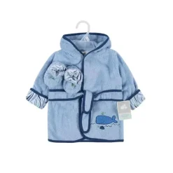 Just Born Baby Robes*- Bath Robe Set, Dusty Blue