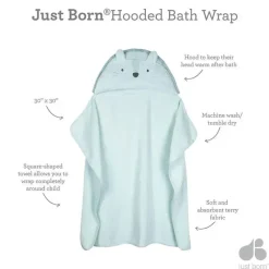 Just Born Baby Bath Towels*- Infant Baby Toddler Hooded Bath Towel, Lion