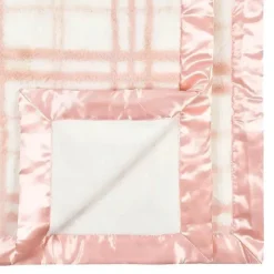 Just Born Blankets & Quilts*- Pink Plush Plaid Baby Blanket