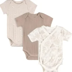 Just Born Baby Onesies & Bodysuits*- 3Pk Baby Bodysuit Neutral Brown Prints