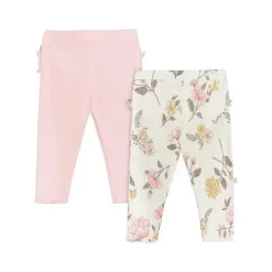 Just Born Baby Shorts, Jeans & Pants*- 2Pk Baby Girl Leggings, Vintage Floral