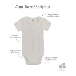 Just Born Baby Onesies & Bodysuits*- 3Pk Baby Neutral Bodysuit, Neutral Foliage