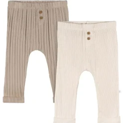 Just Born Baby Shorts, Jeans & Pants*- 2Pk Baby Pant Neutral, Tan