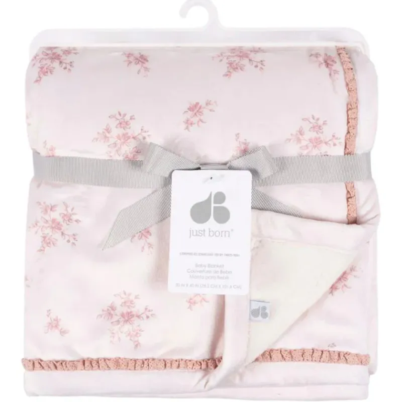 Just Born Blanket Gift Set*- 1Pk Blanket Baby Girl Pink