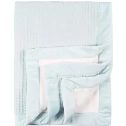 Just Born Blanket Gift Set*- 1Pk Blanket Baby Boy Blue Leaf