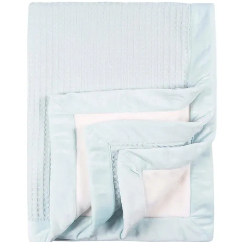Just Born Blanket Gift Set*- 1Pk Blanket Baby Boy Blue Leaf