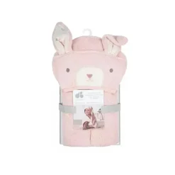 Just Born Baby Bath Towels*- 1Pk Character Towel, Bunny