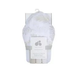 Just Born Baby Bath Towels*- 4Pk Hooded Bath Towel & Washcloths Set, Natural Foliage