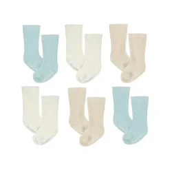 Just Born Baby Gloves & Socks*- 6Pk Novelty Rib Socks Baby Boy