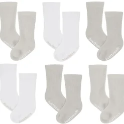 Just Born Baby Gloves & Socks*- 6Pk Rolled Cuff Ribbed Socks Baby Neutral