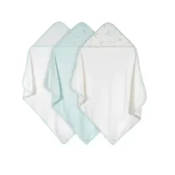 Just Born Baby Bath Towels*- 3Pk Terry Hooded Towel, Desert Cactus