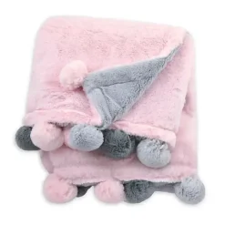 Just Born Blankets & Quilts*- Pom-Pom Plush Blanket, Pink