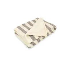 Just Born Blankets & Quilts*- Stripe Cable Knit Blanket, Grey/White