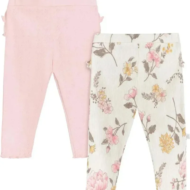 Just Born Baby Shorts, Jeans & Pants*- Unisex Baby 2-Pack Pants, Vintage Floral, 3-6M