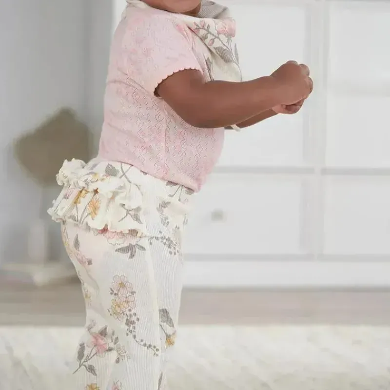 Just Born Baby Shorts, Jeans & Pants*- Unisex Baby 2-Pack Pants, Vintage Floral, 3-6M