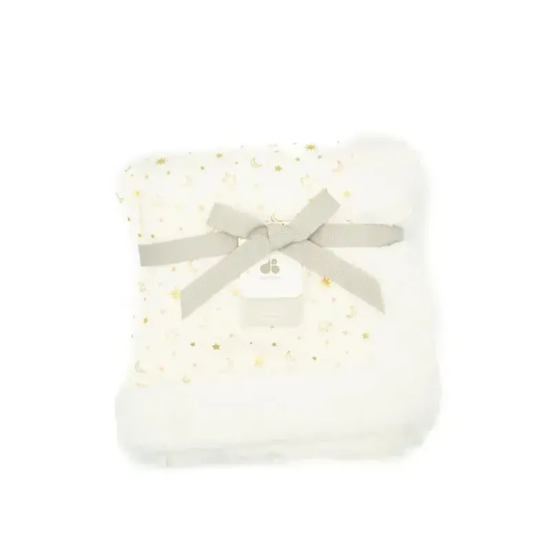 Just Born Blankets & Quilts*Sherpa Baby Blanket,Ivory/Gold