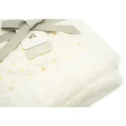 Just Born Blankets & Quilts*Sherpa Baby Blanket,Ivory/Gold