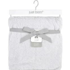 Just Born Blankets & Quilts*Sparkle Plush Blanket, Grey