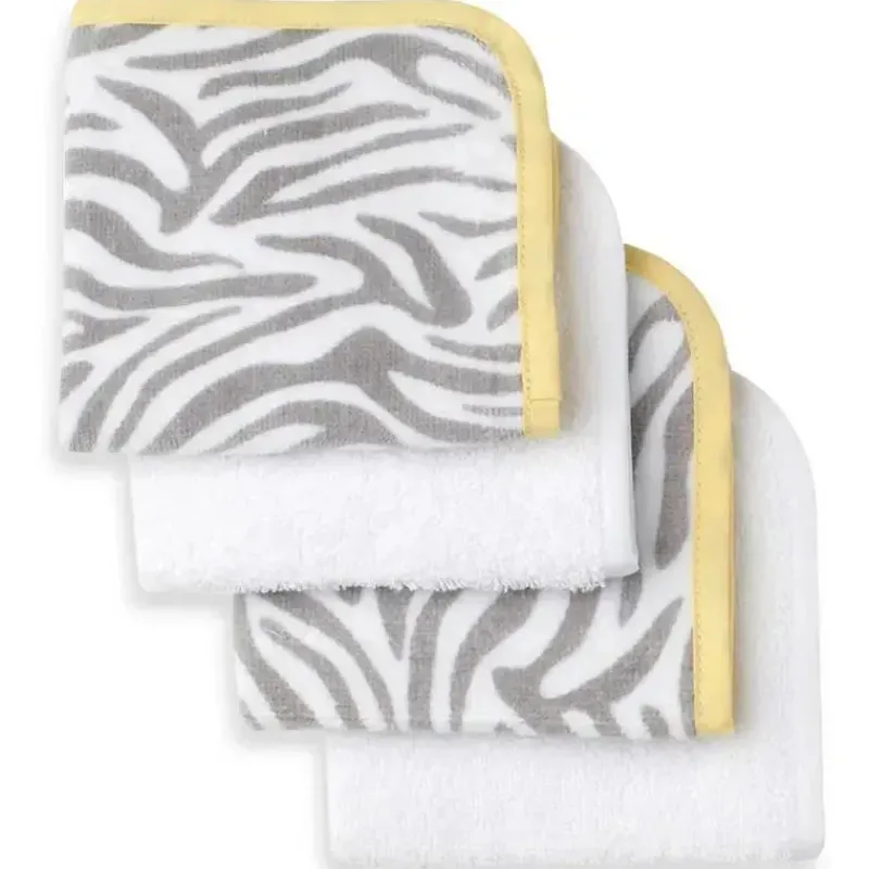 Just Born Baby Washcloths*Welcome to the Circus 4-Pack Woven Washcloth Set, Neutral