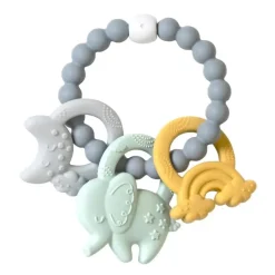 Kalencom Rattles & Teethers*- Ele-Fun Teether, Blue