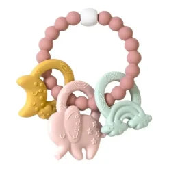 Kalencom Rattles & Teethers*- Ele-Fun Teether, Pink