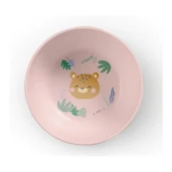 Kalencom Plates & Bowls|Dishes, Utensils & Food Containers*- Jungle Cheetahs 5 Piece Feeding Set, Pink