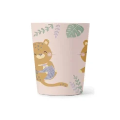 Kalencom Plates & Bowls|Dishes, Utensils & Food Containers*- Jungle Cheetahs 5 Piece Feeding Set, Pink