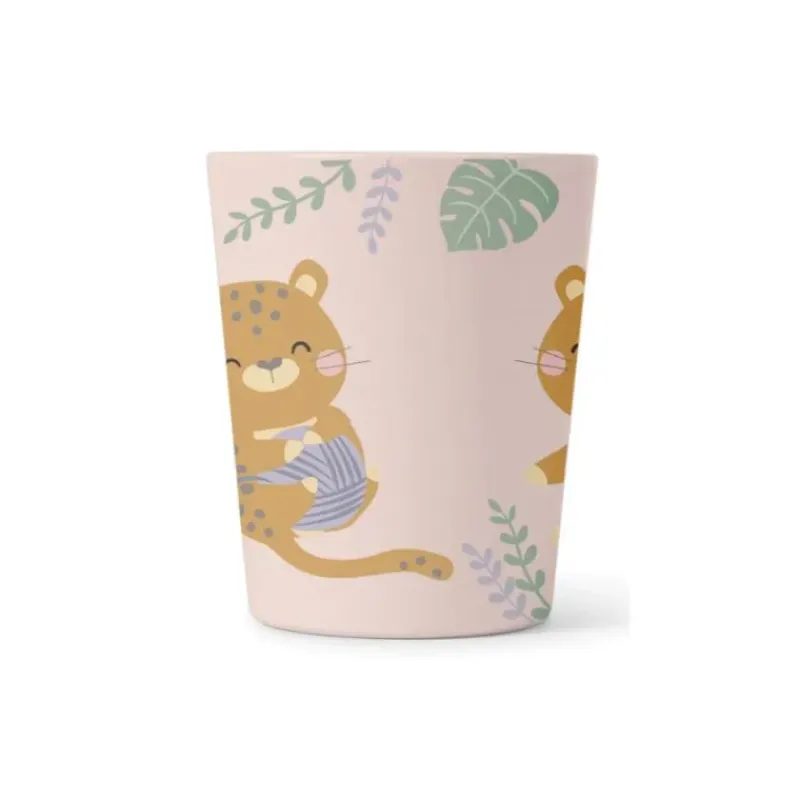 Kalencom Plates & Bowls|Dishes, Utensils & Food Containers*- Jungle Cheetahs 5 Piece Feeding Set, Pink