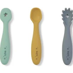 Kalencom Utensils & Accessories|Dishes, Utensils & Food Containers*- Set Of 3 Training Spoons, Mist + Mustard + Hunter