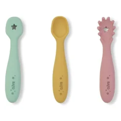 Kalencom Utensils & Accessories|Dishes, Utensils & Food Containers*- Set Of 3 Training Spoons, Blossom + Mustard + Hunter